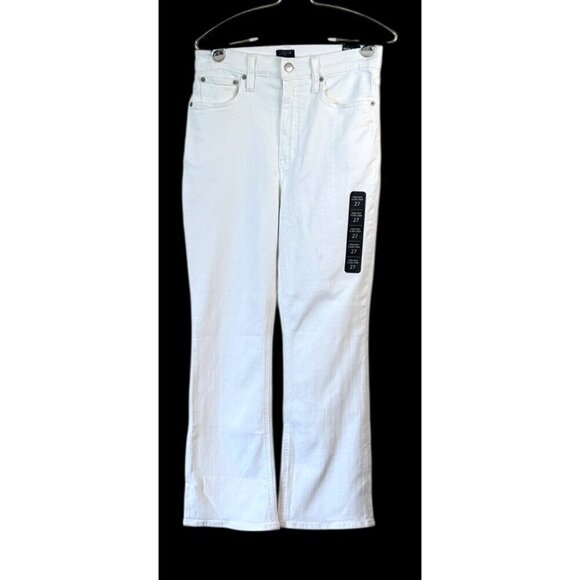 J. Crew Women's High Rise Flare Crop Jeans White Size 27 NWT - Picture 2 of 8